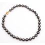 Tahitian Black Pearl necklace 35X 11.15mm-13.40mm pearls 18 inch with appraisal $12,800.