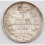 1902 SH Canada 5 cents silver coin EF+