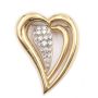 Brinkhaus 18K yg Heart Brooch 1.83 carats Diamonds 24 grams 