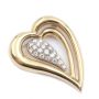 Brinkhaus 18K yg Heart Brooch 1.83 carats Diamonds 24 grams 