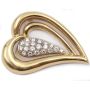 Brinkhaus 18K yg Heart Brooch 1.83 carats Diamonds 24 grams 