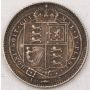 1887 Great Britain Shilling Victoria Jubilee Head Shield in Garter VF+