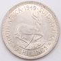 1949 South Africa 5 Shillings Springbok large silver coin nice Uncirculated