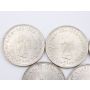 5x 1952 South Africa 5 Shillings Capetown large silver coins 5-coins Choice UNC