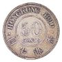 1890 Hong Kong 50 cents nice VF