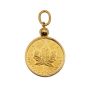 1991 Canada 1/10 oz Gold Maple Leaf with 14K Yellow Gold Bezel Pendant 