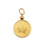 1991 Canada 1/10 oz Gold Maple Leaf with 14K Yellow Gold Bezel Pendant 