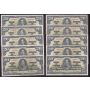 10x 1937 Canada $20 banknotes 10-notes F/VF or better