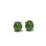 14 Karat Yellow Gold Jade Stud Earrings