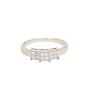 14K White Gold 0.36ct Princess Cut Diamond Ring Size 5.75