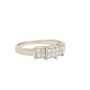 14K White Gold 0.36ct Princess Cut Diamond Ring Size 5.75