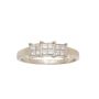 14K White Gold 0.36ct Princess Cut Diamond Ring Size 5.75