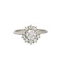 18K White Gold Halo 0.75ct Diamond Ring Size 4.25