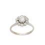 18K White Gold Halo 0.75ct Diamond Ring Size 4.25