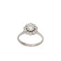 18K White Gold Halo 0.75ct Diamond Ring Size 4.25