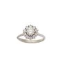 18K White Gold Halo 0.75ct Diamond Ring Size 4.25