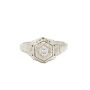 Antique 18K White Gold Filigree 0.25ct Diamond Ring Size 6.25