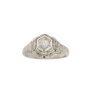 Antique 18K White Gold Filigree 0.25ct Diamond Ring Size 6.25