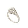 Antique 18K White Gold Filigree 0.25ct Diamond Ring Size 6.25