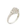 Antique 18K White Gold Filigree 0.25ct Diamond Ring Size 6.25