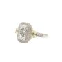 10K White Gold 2.00 ct White Quartz & Citrines Diamond Ring Size 8.5