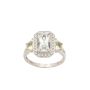 10K White Gold 2.00 ct White Quartz & Citrines Diamond Ring Size 8.5