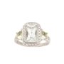 10K White Gold 2.00 ct White Quartz & Citrines Diamond Ring Size 8.5