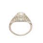 18K White Gold Antique Filigree Style 0.125ct Diamond Ring Size 6