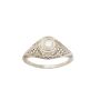 18K White Gold Antique Filigree Style 0.125ct Diamond Ring Size 6