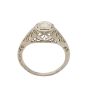 18K White Gold Antique Filigree Style 0.125ct Diamond Ring Size 6