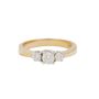 14K Yellow and White Gold Three-Stone Diamond Ring – 0.48 ct Total Diamond Weight Size 7