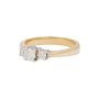 14K Yellow and White Gold Three-Stone Diamond Ring – 0.48 ct Total Diamond Weight Size 7