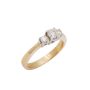 14K Yellow and White Gold Three-Stone Diamond Ring – 0.48 ct Total Diamond Weight Size 7