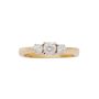 14K Yellow and White Gold Three-Stone Diamond Ring – 0.48 ct Total Diamond Weight Size 7