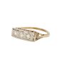 14K Yellow and White Gold Filigree Diamond Ring – 0.06 Carat Total Weight, Size 2.75