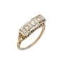 14K Yellow and White Gold Filigree Diamond Ring – 0.06 Carat Total Weight, Size 2.75