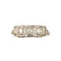 14K Yellow and White Gold Filigree Diamond Ring – 0.06 Carat Total Weight, Size 2.75