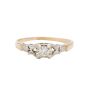 14K Yellow and 18K White Gold Diamond Ring – 0.125 Carat SI1 Clarity, Size 7