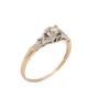 14K Yellow and 18K White Gold Diamond Ring – 0.125 Carat SI1 Clarity, Size 7