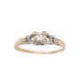 14K Yellow and 18K White Gold Diamond Ring – 0.125 Carat SI1 Clarity, Size 7