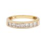 18K Yellow Gold Channel-Set Diamond Band – 0.75 Carat Total Weight Size 5.5