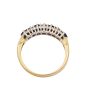 18K Yellow and White Gold Diamond and Blue Sapphire Band Size 7.75