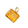 18K Yellow Gold Emerald-Cut Citrine Pendant – 17 Carats