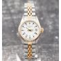 Rolex Oyster Perpetual Datejust 69173 White Dial 18K Gold/Stainless Ladies Watch