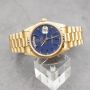 Rolex Day-Date President 18238 Blue Dial 18K Gold Double Quickset Mens Watch 