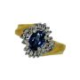 14k gold 1.07 carat Sapphire Diamond Ladies Ring