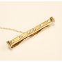 9K Gold Tie Pin Bar with 7 Diamonds 7.43 grams 