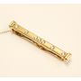 9K Gold Tie Pin Bar with 7 Diamonds 7.43 grams 