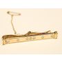 9K Gold Tie Pin Bar with 7 Diamonds 7.43 grams 