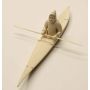 Inuit carving Eskimo Hunter Kayak Circa:1890 